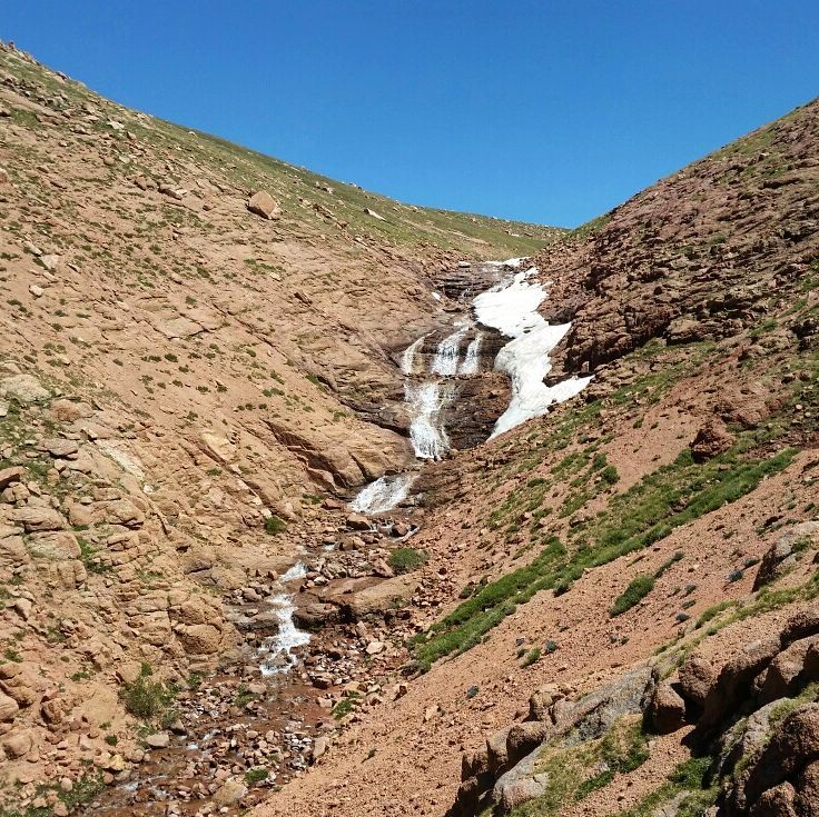 Waterfall found on the Horsethief Route up Pikes Peak
