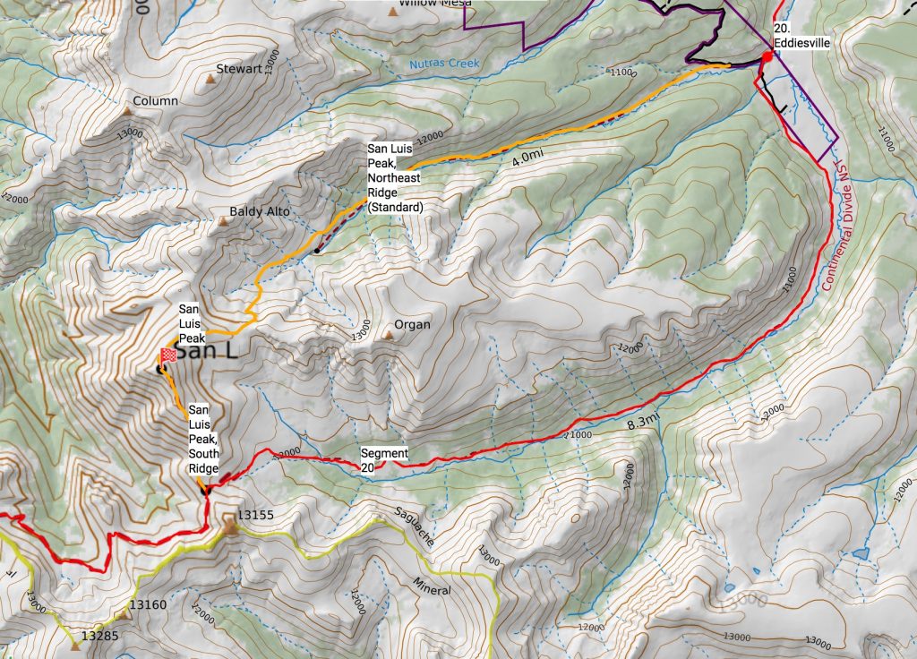 San Luis route off the Colorado Trail