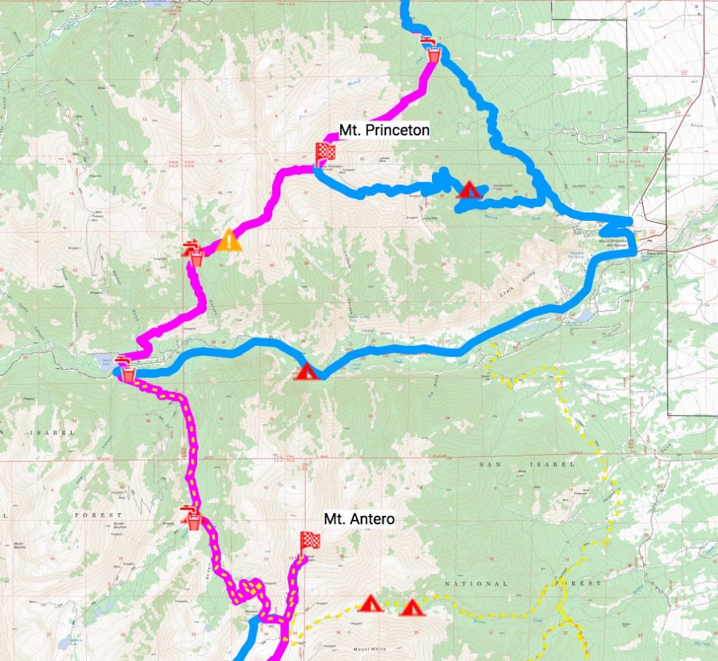 Section Overview: Mt. Antero to Mt. Princeton