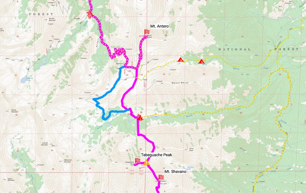 Segment Overview: Tabeguache Peak to Mt. Antero