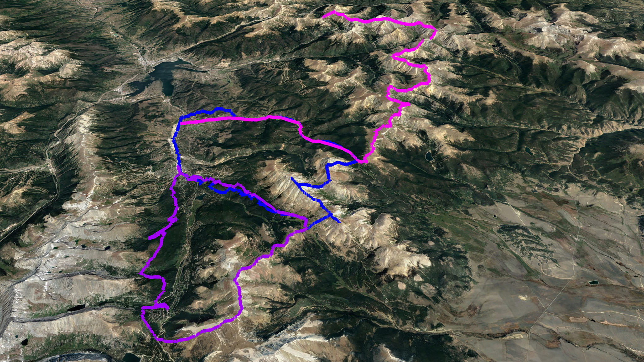 The three trips that made up the Loveland Pass to Hoosier Pass Traverse Project
