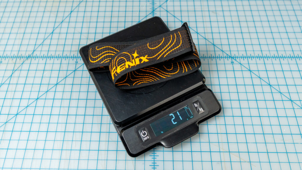 Headband of the HM55R itself weighs 21 grams